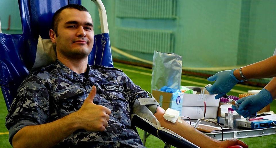 Подмосковная Росгвардия поддержала акцию по донорству крови