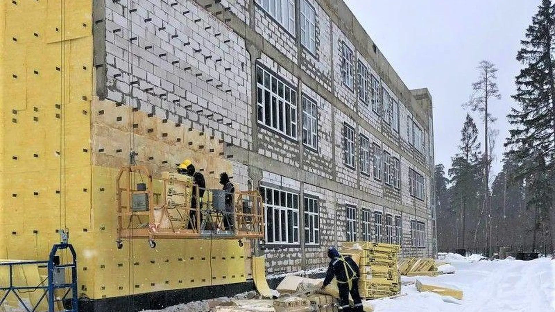 Строительство нового корпуса школы №1 продолжается в подмосковном Ногинске
