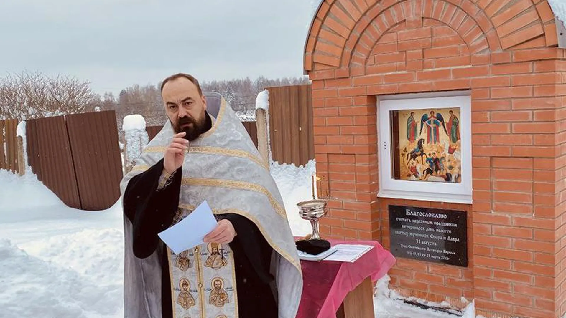 Жители Солнечногорска устроили паломничество к иконе святым покровителям домашних животных