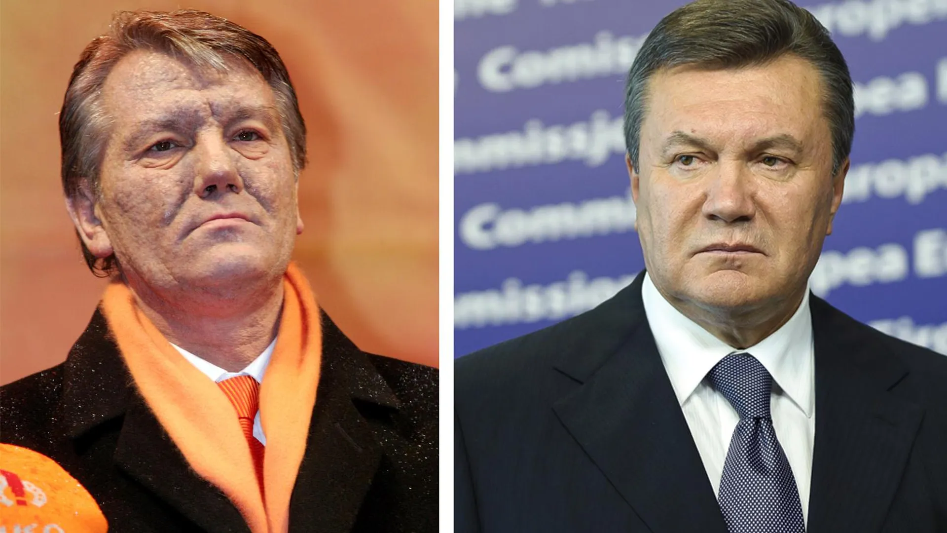 Третий президент Украины Виктор Ющенко, фото: Robert King; четвертый президент Украины Виктор Янукович. Фото: w80