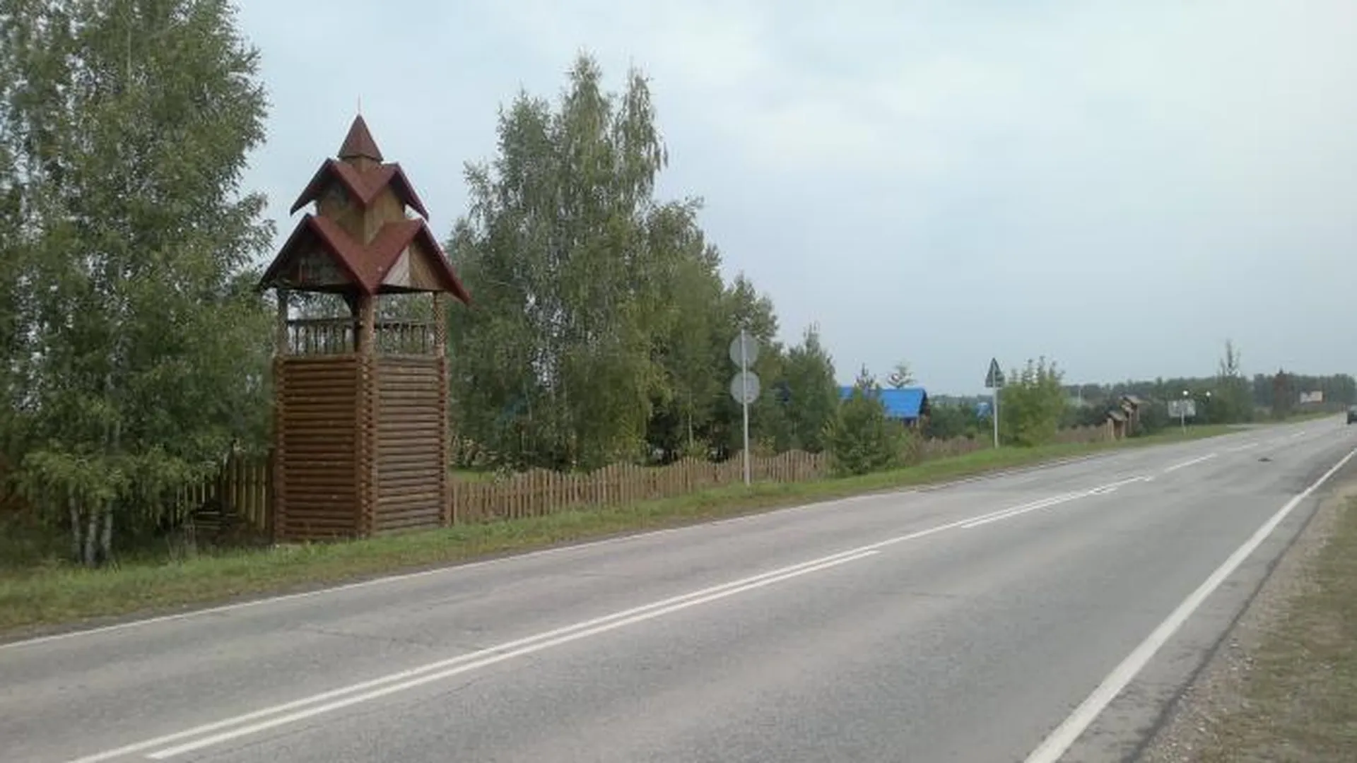 Вид на въезд в поселок «Раменские дворики»