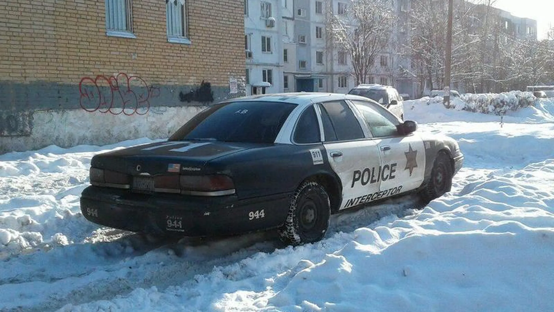 Автомобиль американской полиции появился в Апрелевке