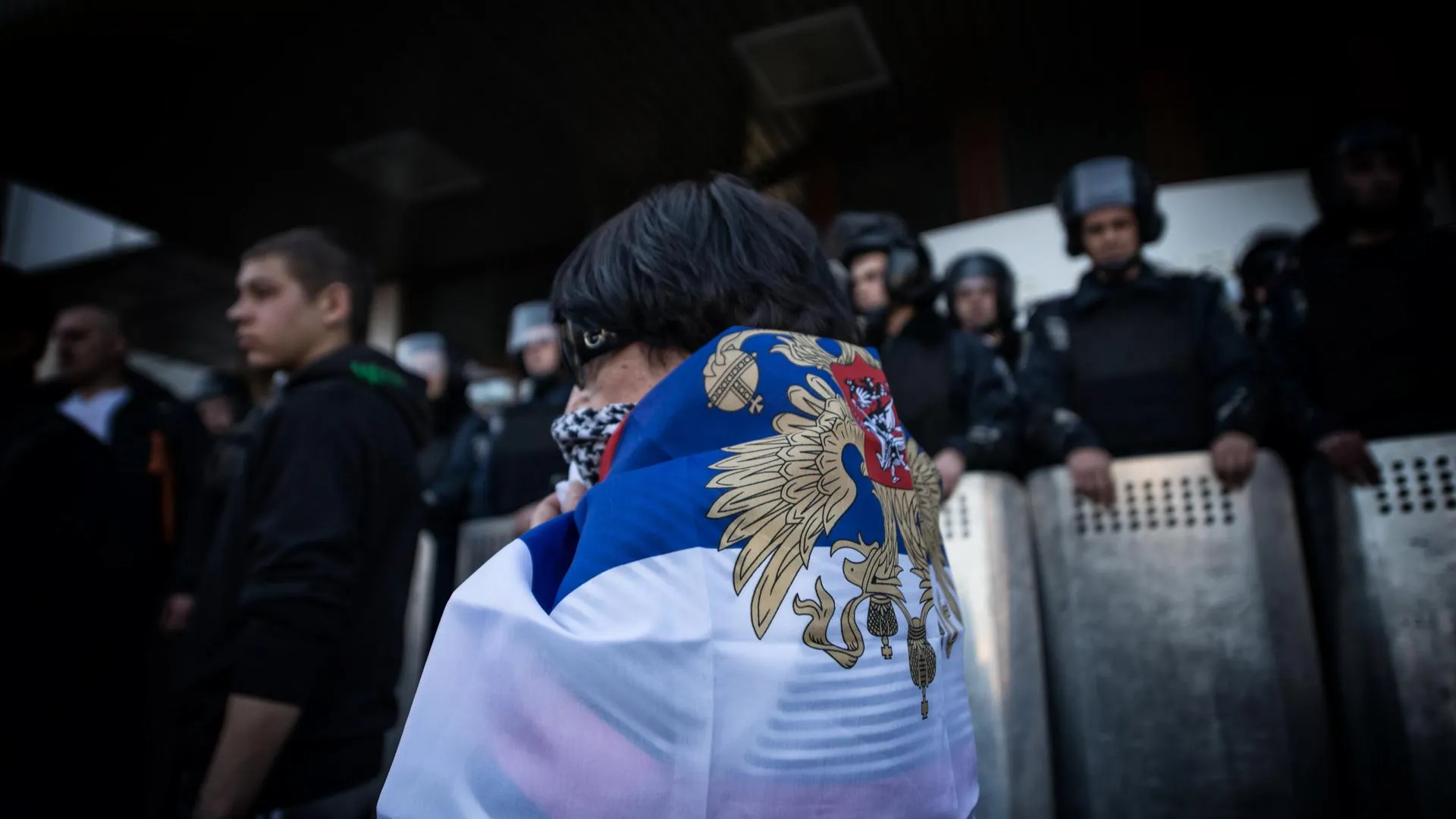 Пророссийский митинг в Донецке, март 2014 года / Romain Carre / ZUMAPRESS.com