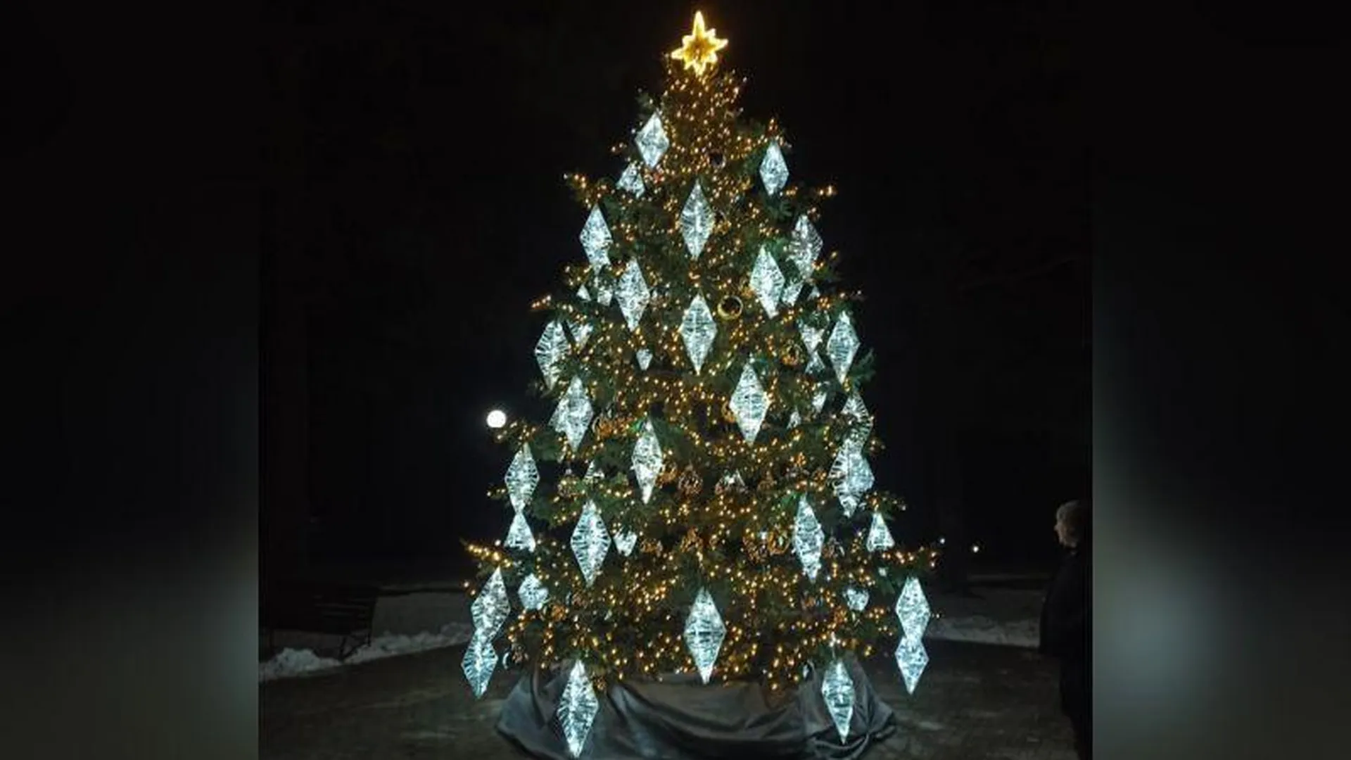 Жители высоко оценили стильную новогоднюю елку в Озерах