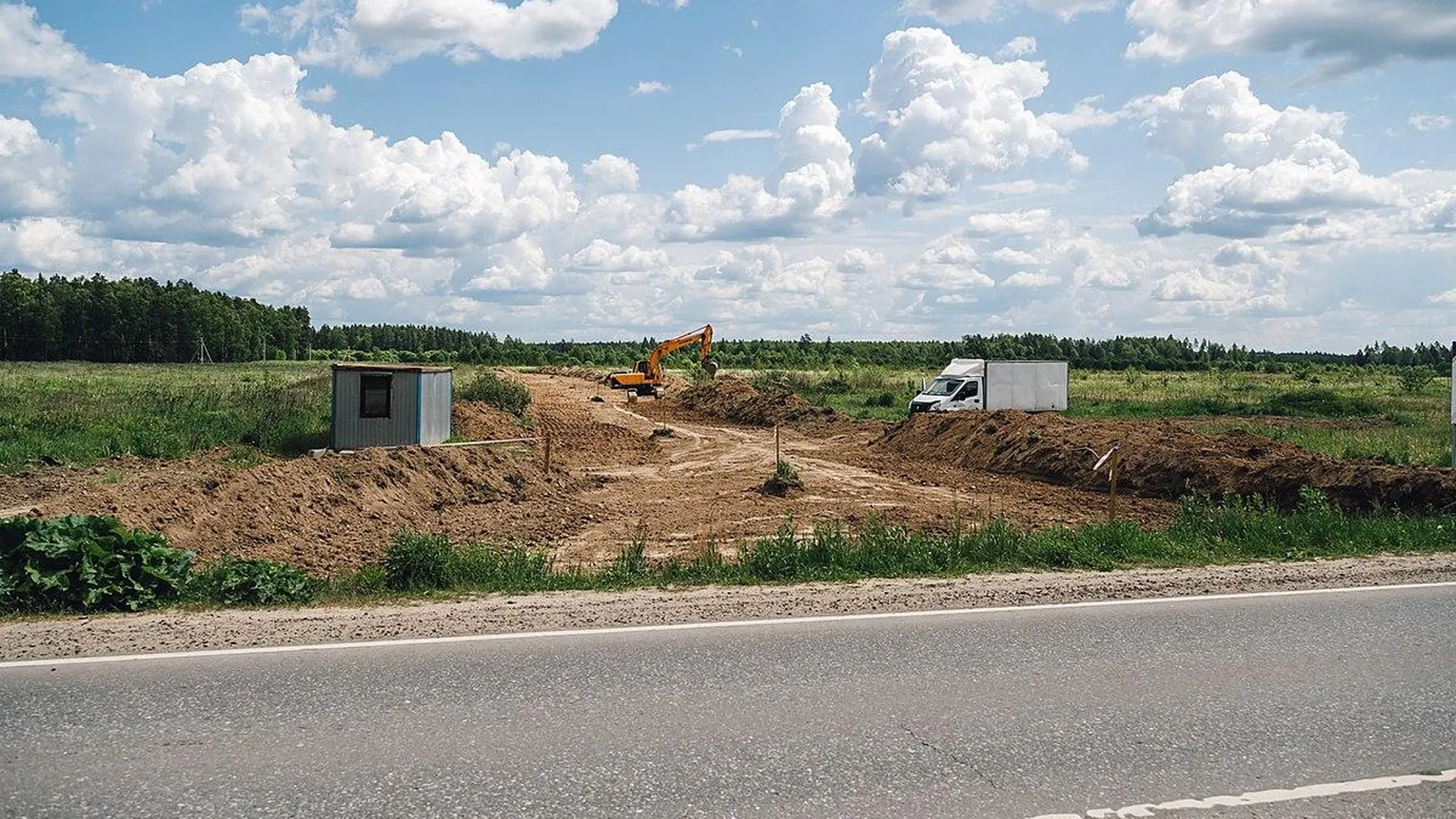 В городском округе Щелково начали строить дорогу к СНТ «Козино»