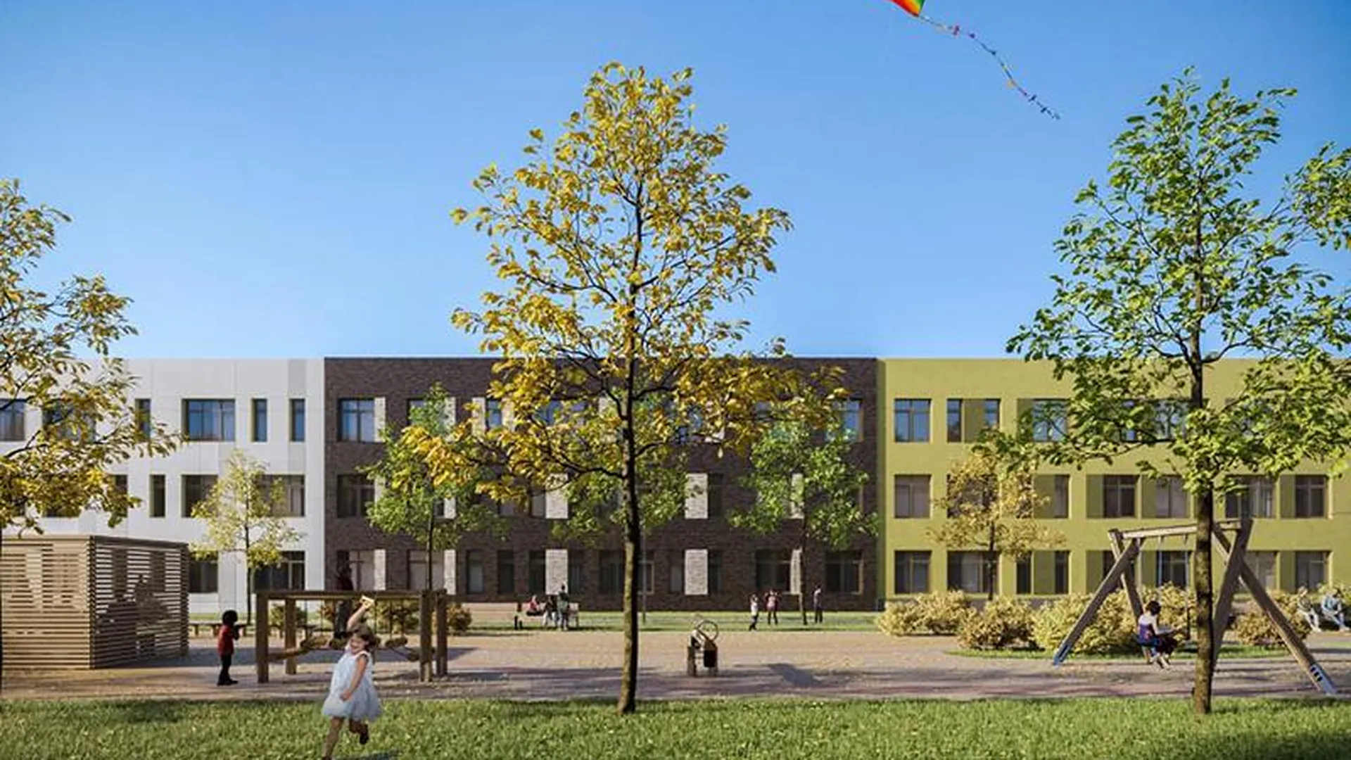 Школа на 1150 мест в Красногорске будет отличаться фасадом в оливковых тонах