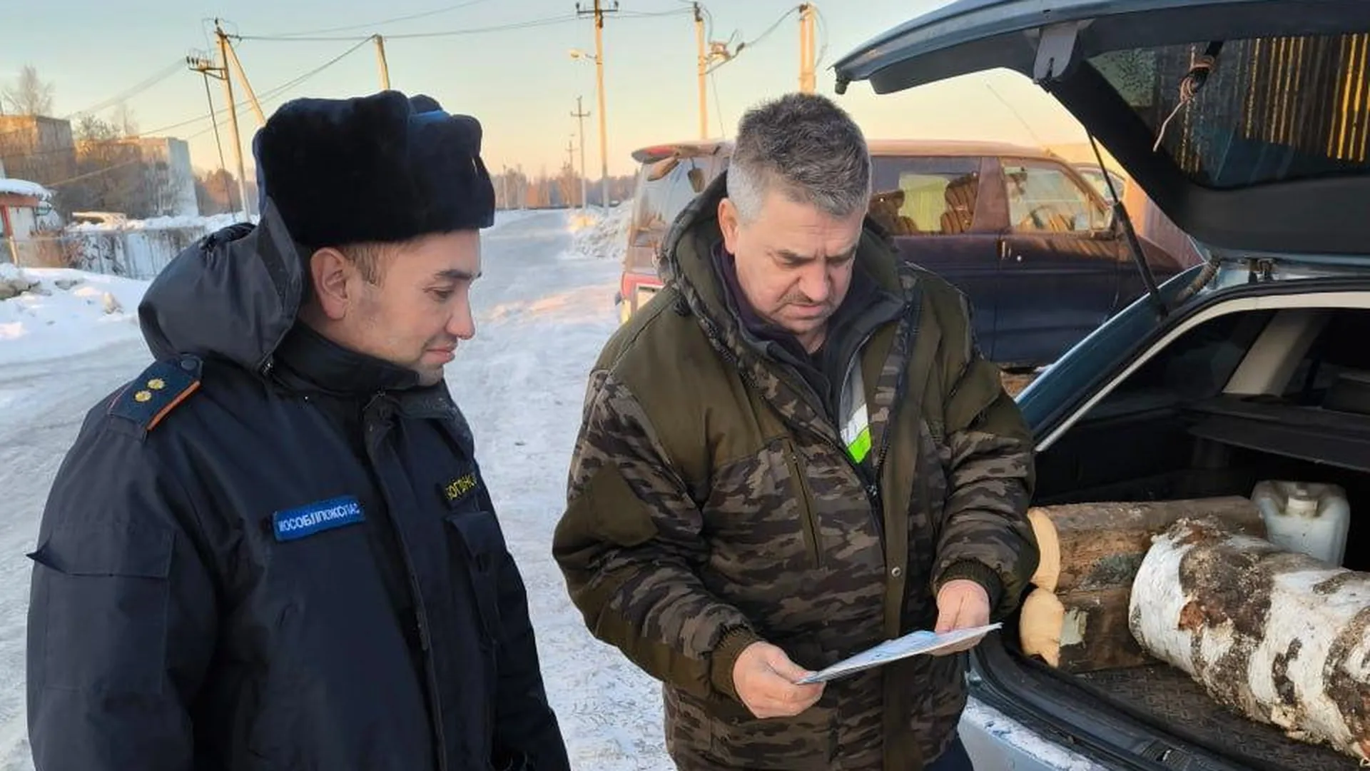 В Городском округе Пушкинский  спасатели провели профилактические беседы на тему пожарной безопасности зимой