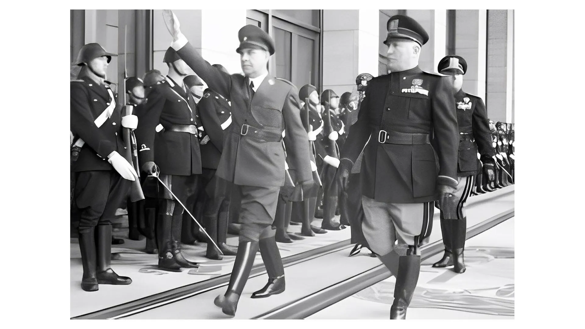 Анте Павелич и Бенито Муссолини, 1941 год