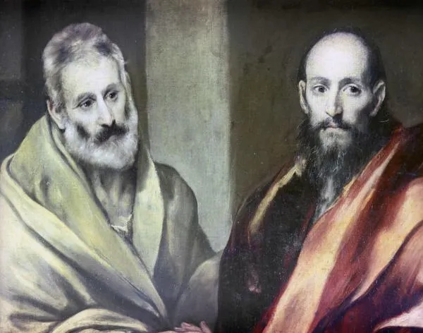 Репродукция картины художника Эль Греко «Апостолы Петр и Павел»
