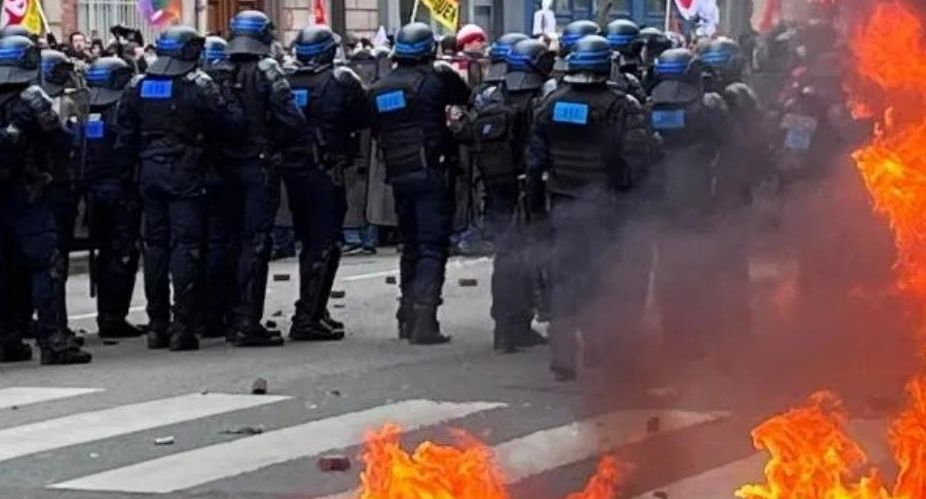 Манифестанты на фоне поражения Макрона атаковали полицию во Франции