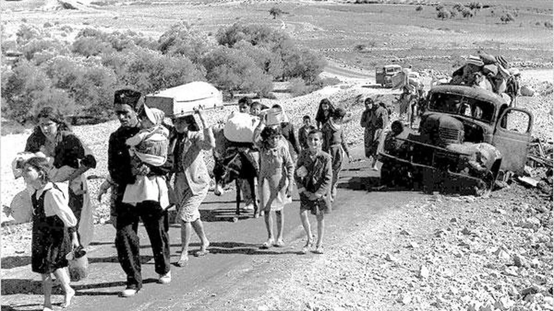 Палестинские беженцы, покидающие Галилею в октябре–ноябре 1948 года