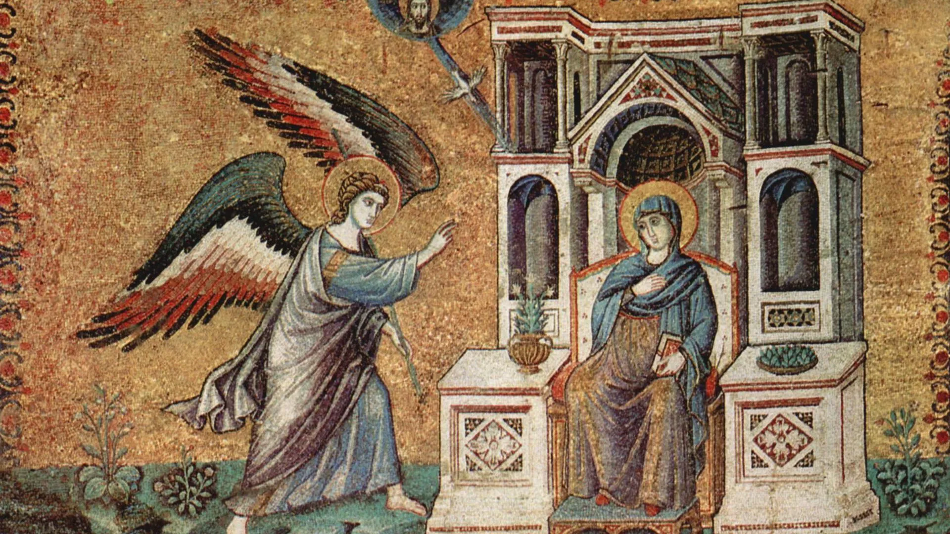 Мозаика в церкви Санта-Мария-ин-Трастевере в Риме, XIII век