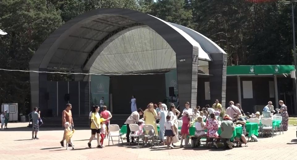 Театральную постановку ко Дню семьи показали в парке «Елочки» в Домодедове