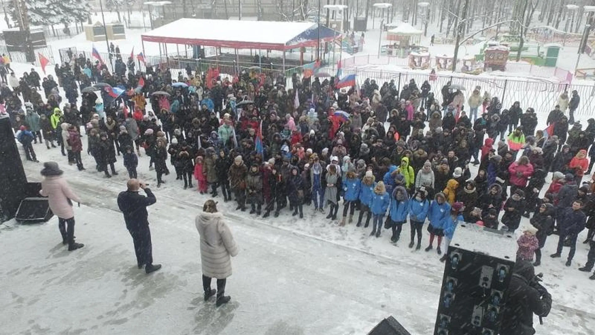 Более 1000 человек пришли на митинг в поддержку российских олимпийцев в Балашихе