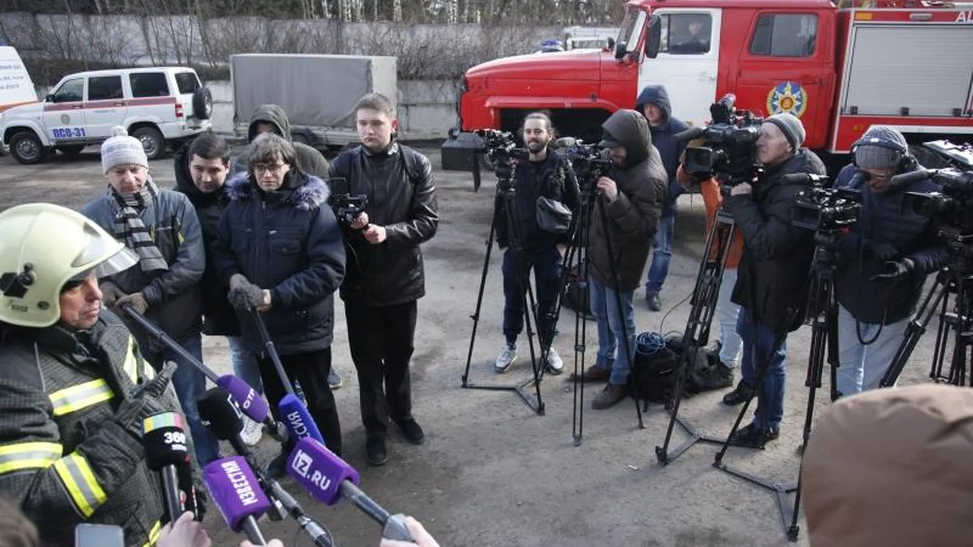Ядовитых выбросов при пожаре в Дмитрове не выявлено