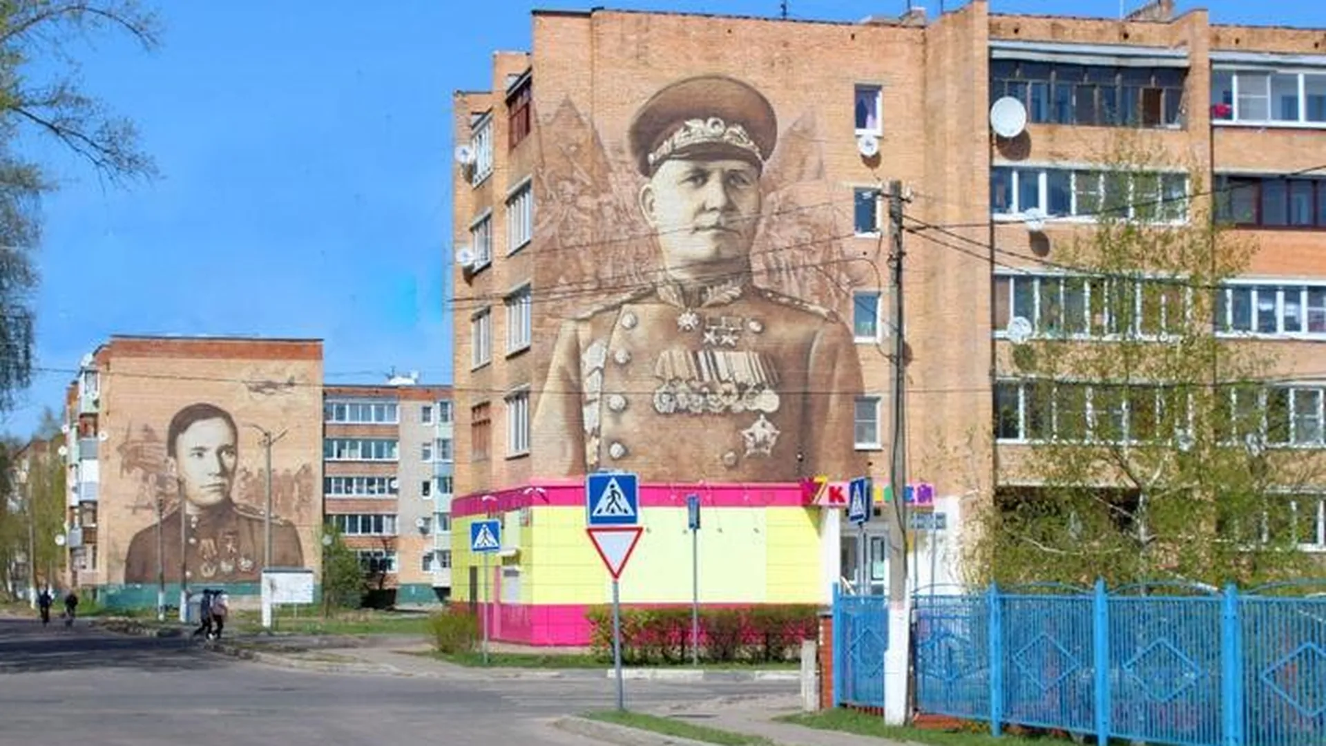 Граффити-портреты героев Великой Отечественной войны появились в Рошале