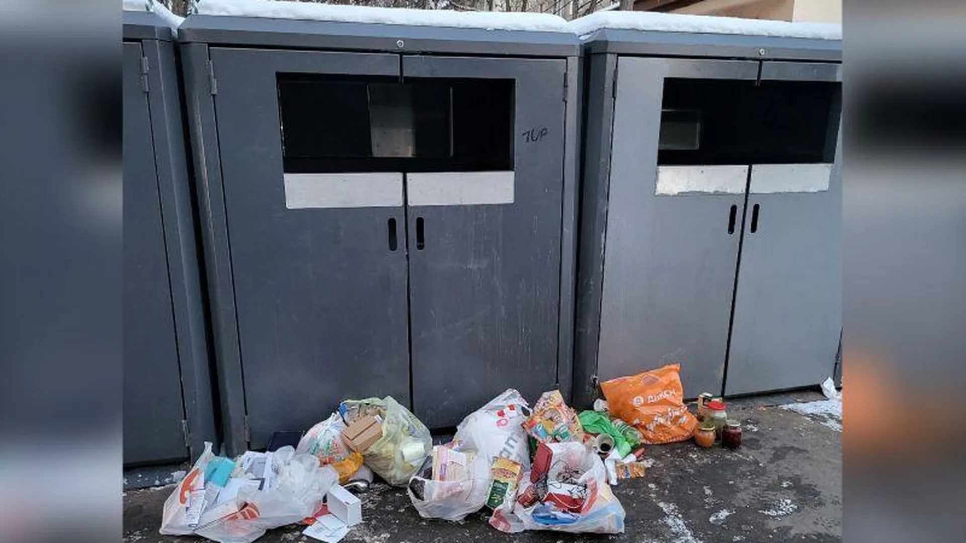 Жители Щелково не поняли, как пользоваться контейнерами для раздельного сбора мусора