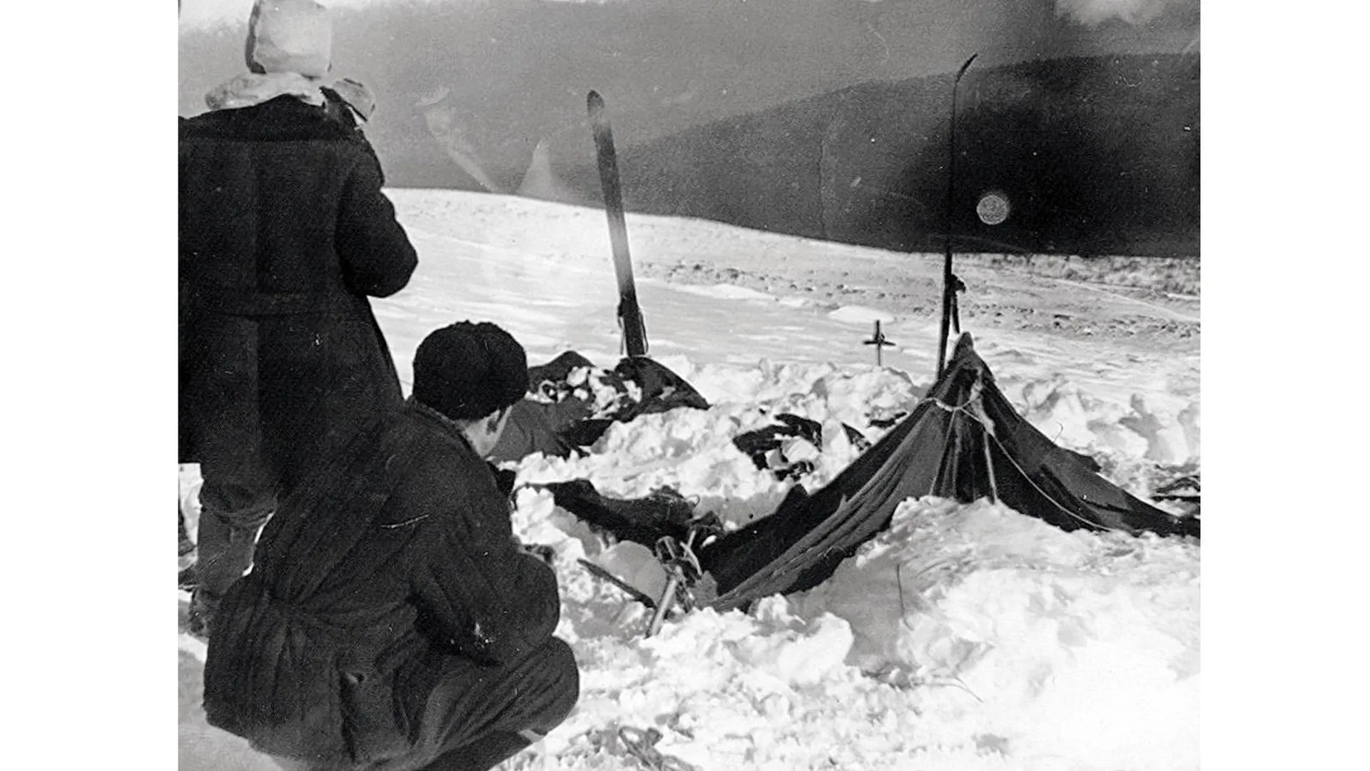 Найденная палатка группы Дятлова, февраль 1959 года