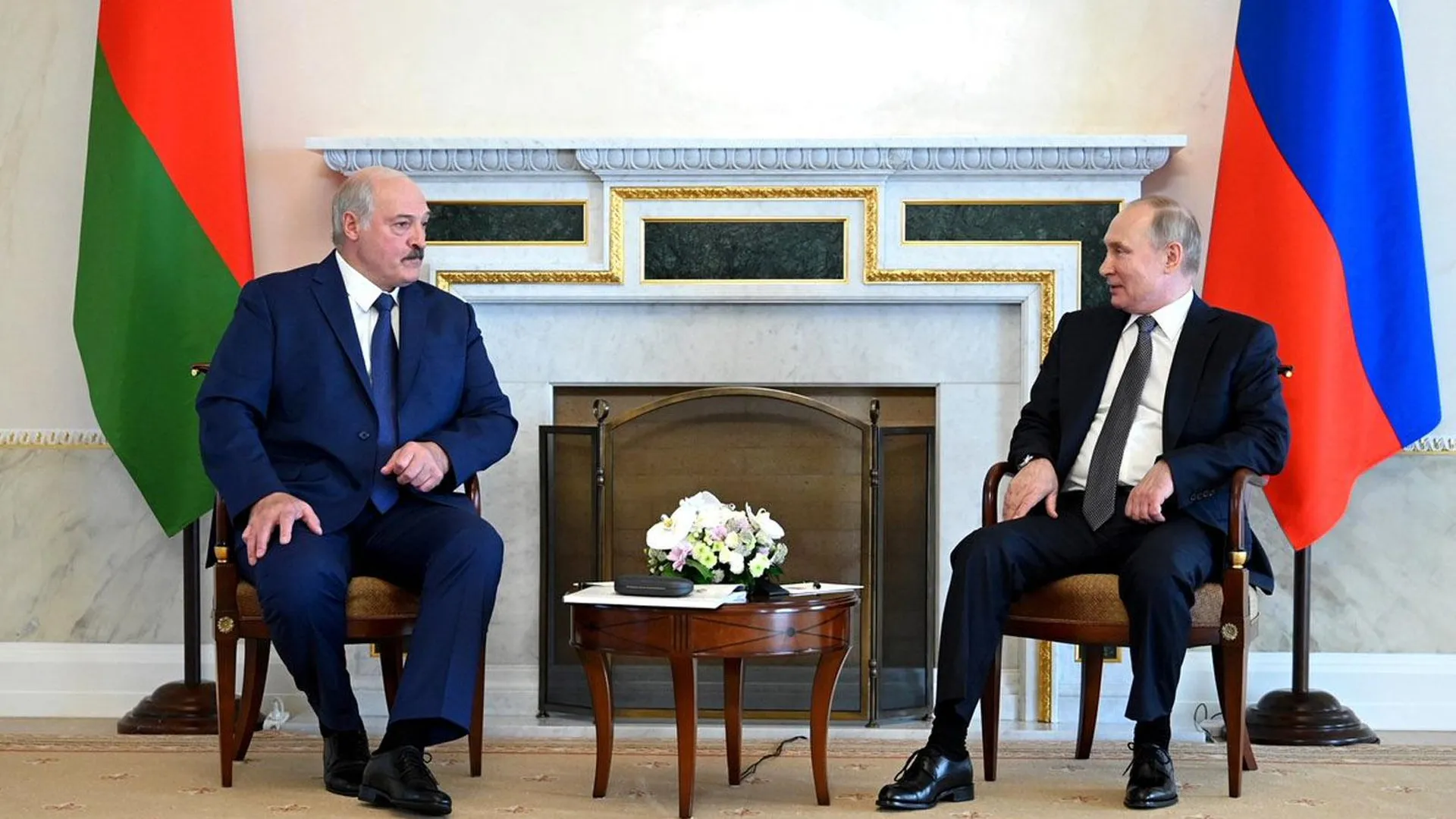 Президенты Белоруссии и России Александр Лукашенко и Владимир Путин. Фото: MFA Russia