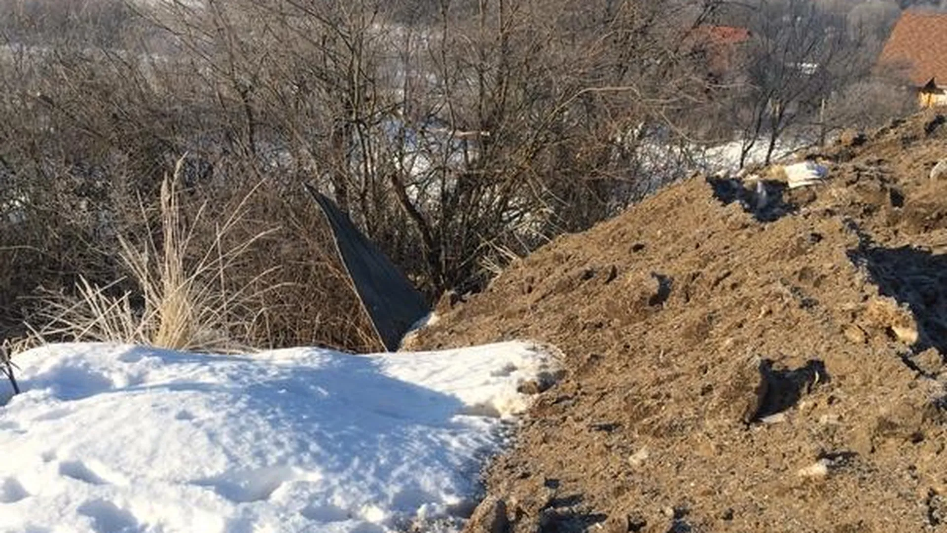 Четыре незаконные снегосвалки выявили в Солнечногорске