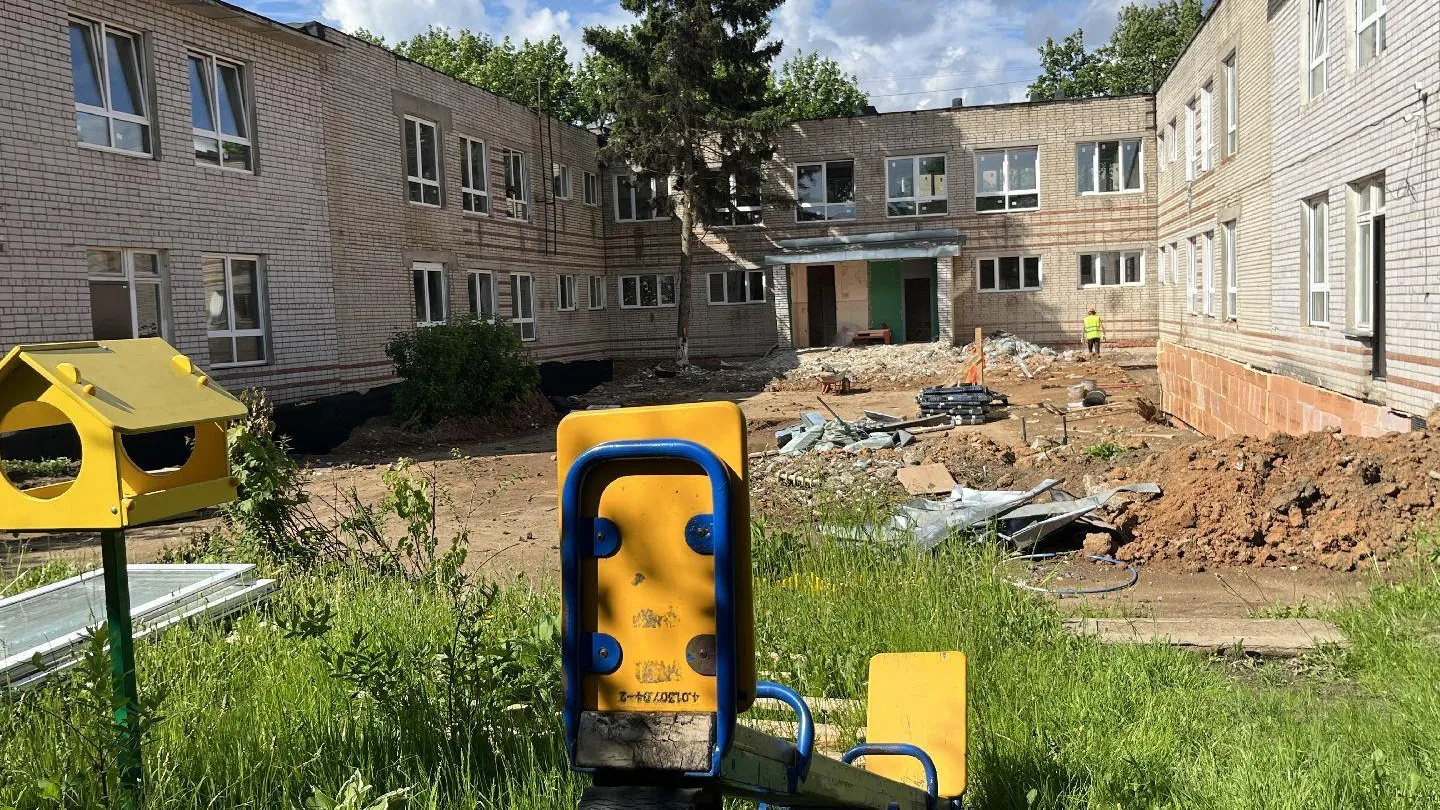 В Селятино Наро-Фоминска активно идет капитальный ремонт детсада
