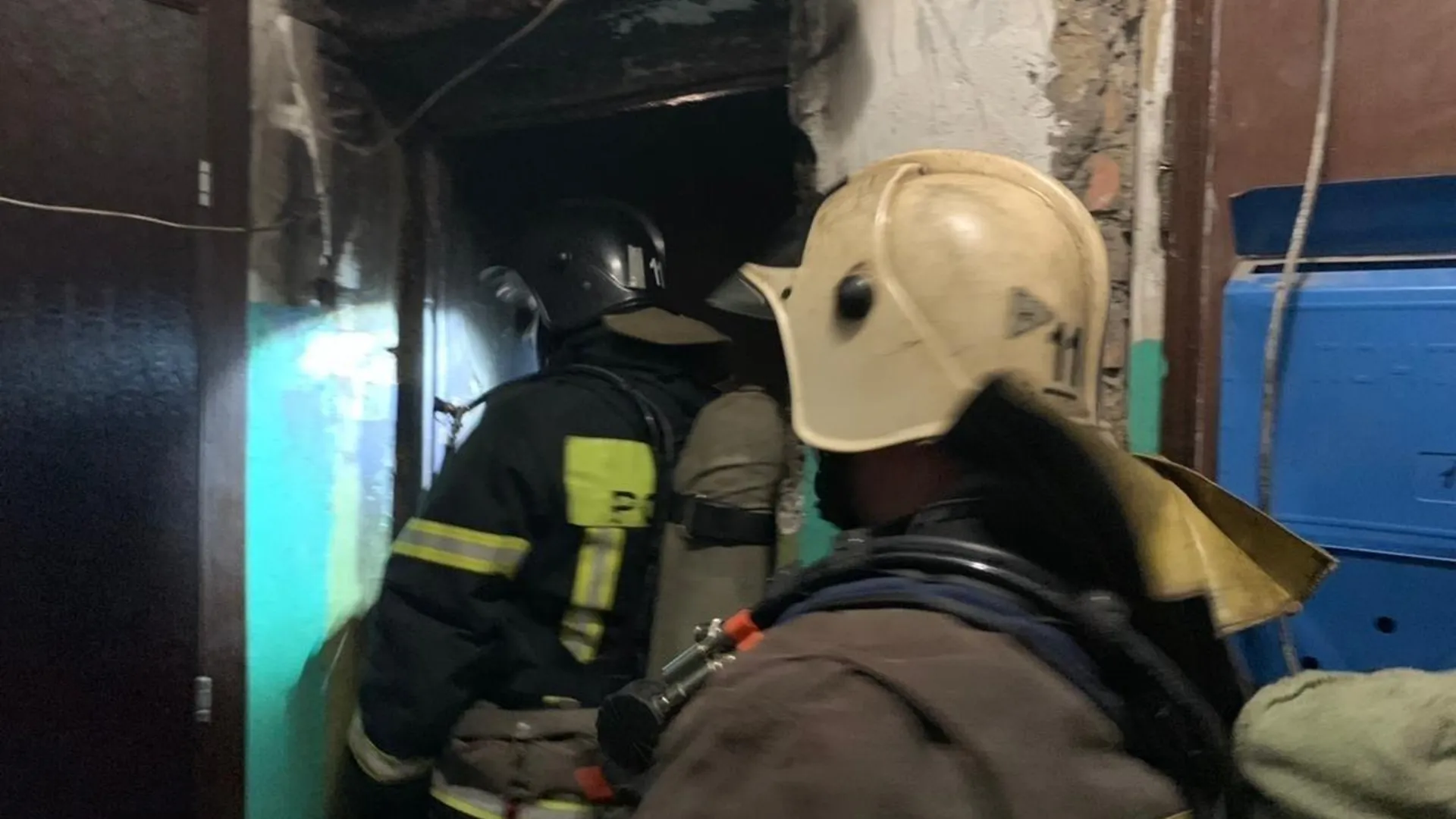 Квартира загорелась ночью в Богородском округе Подмосковья
