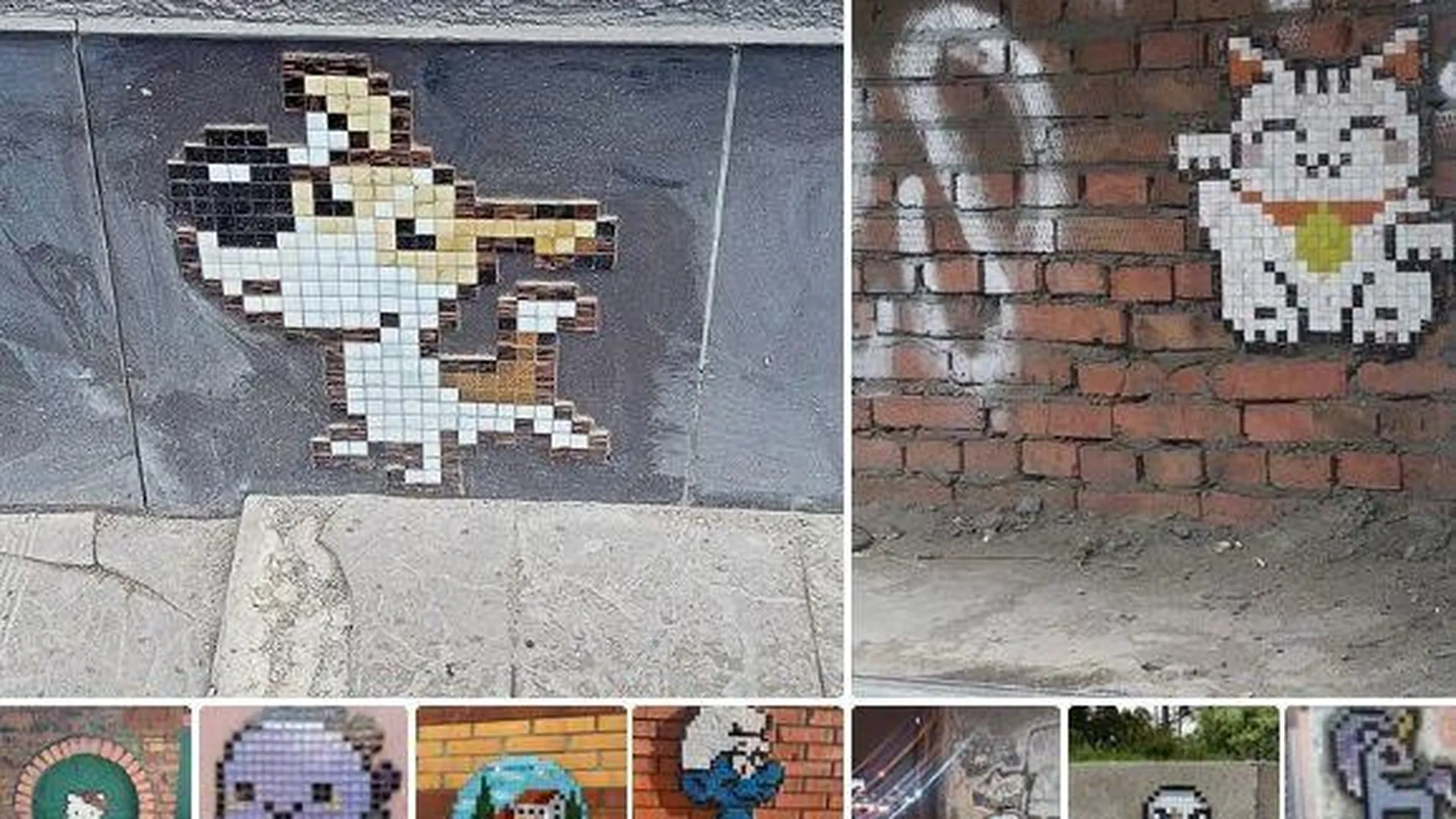 Красочные пиксельные мозаики на улицах Новосибирска удивили жителей