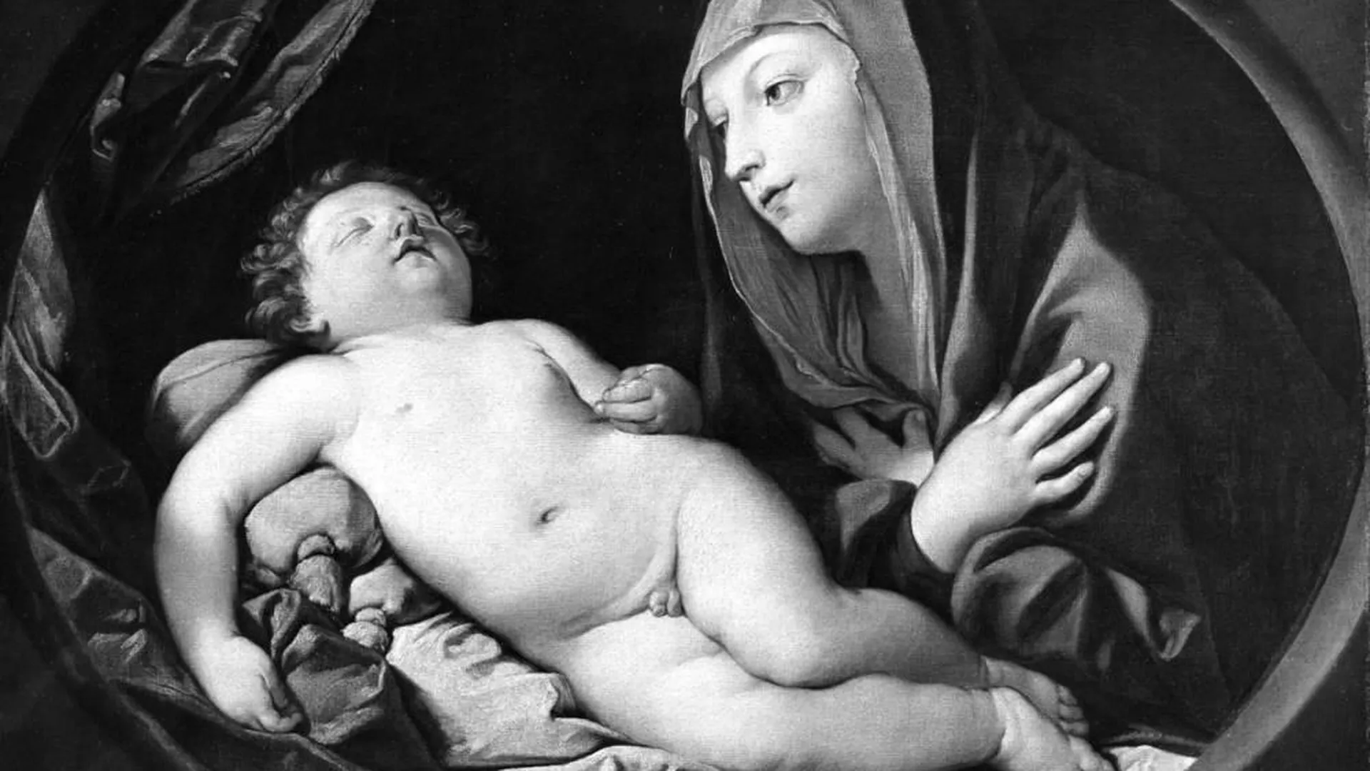 Мария, склонившаяся над спящим младенцем Христом, Гвидо Рени