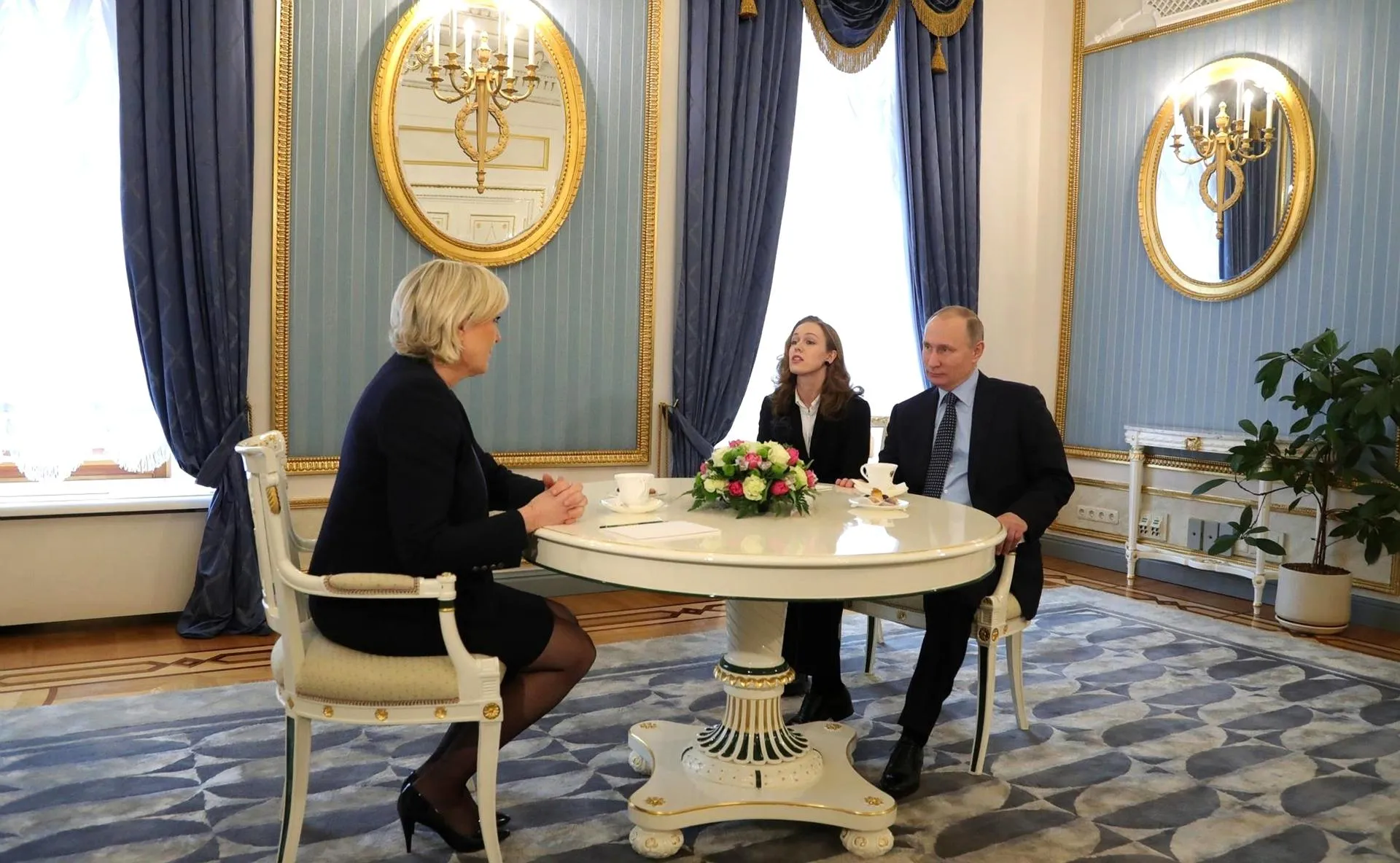 Марин Ле Пен на встрече с Владимиром Путиным