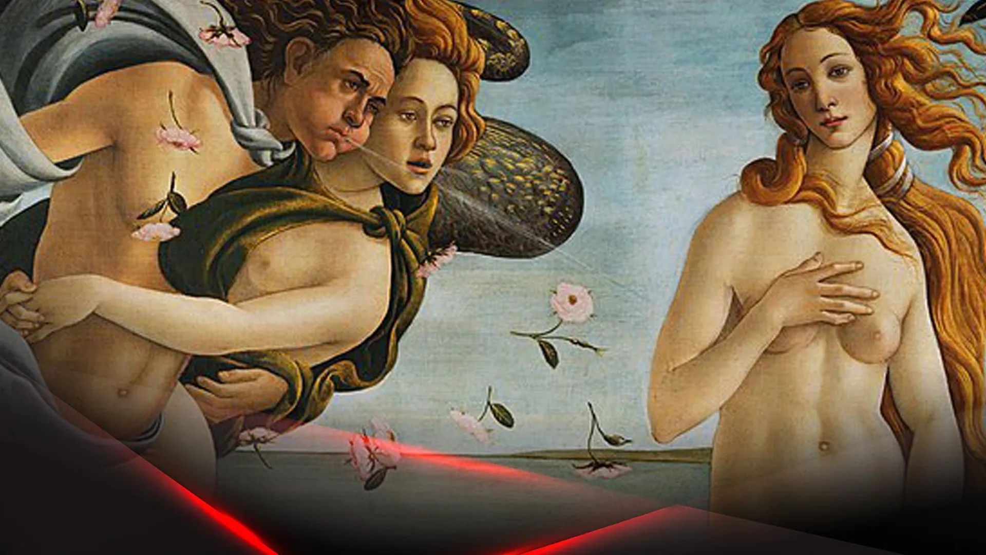 Фрагмент картины «Рождение Венеры» Сандро Боттичелли