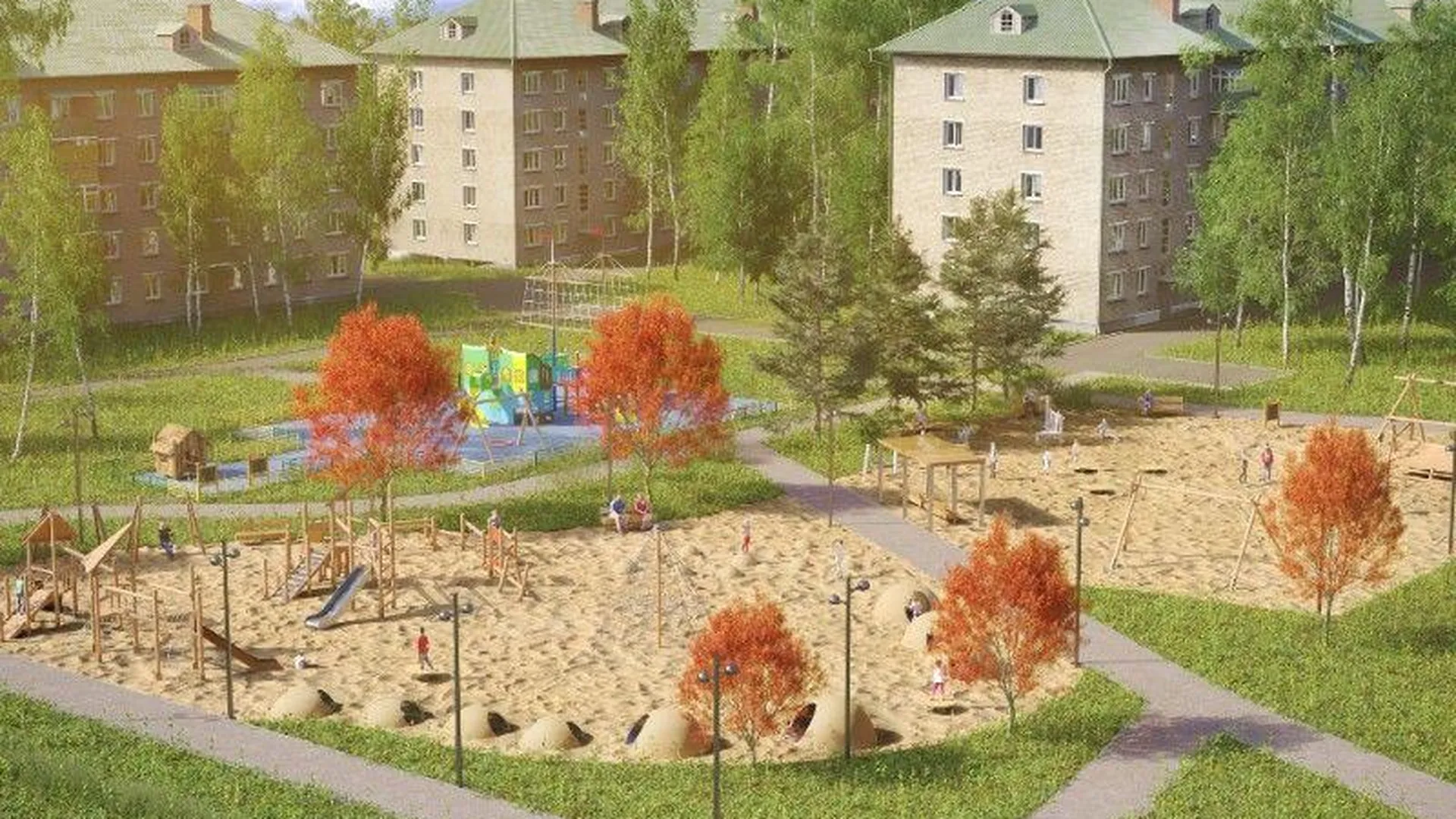 Новое пространство для отдыха детей и взрослых появится в парке «Сказочный» города Хотьково