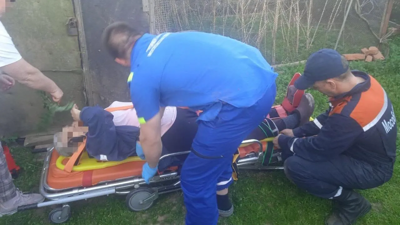 Подмосковные спасатели помогли женщине, упавшей в погреб