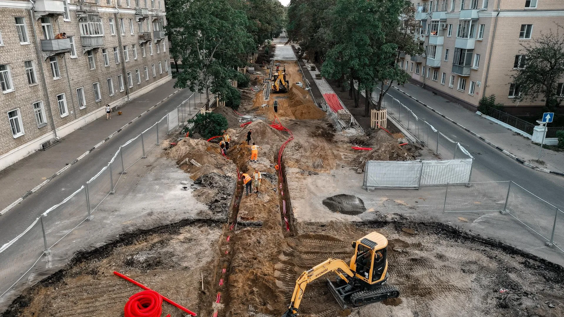 Благоустройство улицы Центральной в Дубне находится в активной фазе