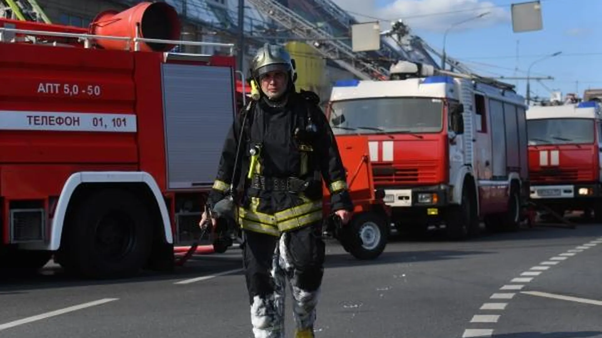 Пожар в торговом центре в Подольске удалось потушить