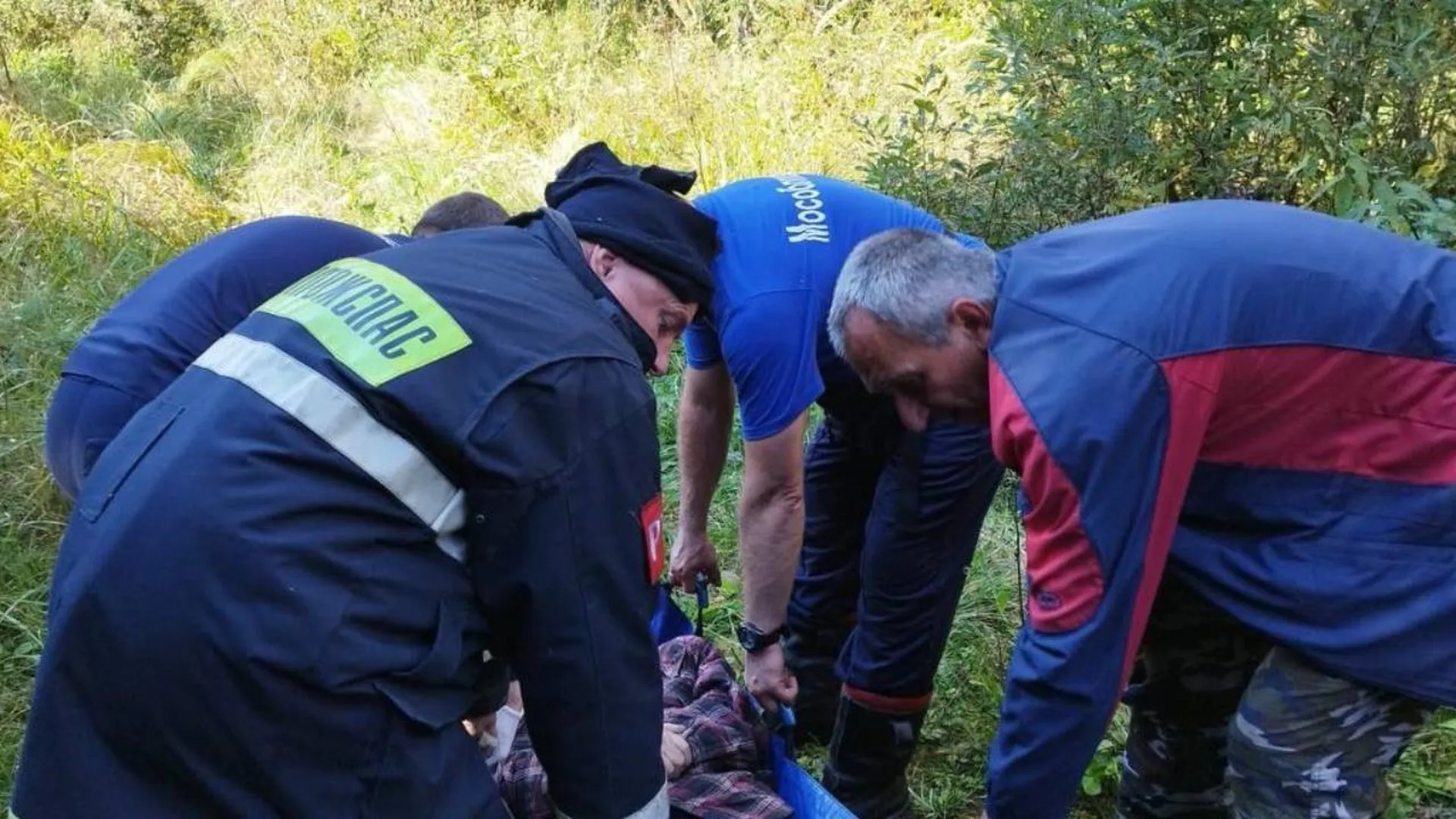 Подмосковные спасатели помогли пожилому грибнику, которому стало плохо в лесу
