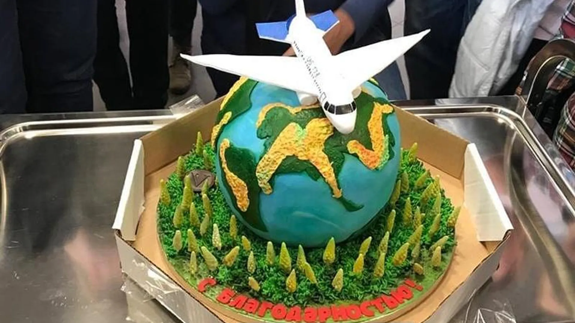 Пассажиры самолета, севшего на кукурузу в Жуковском, подарили экипажу торт