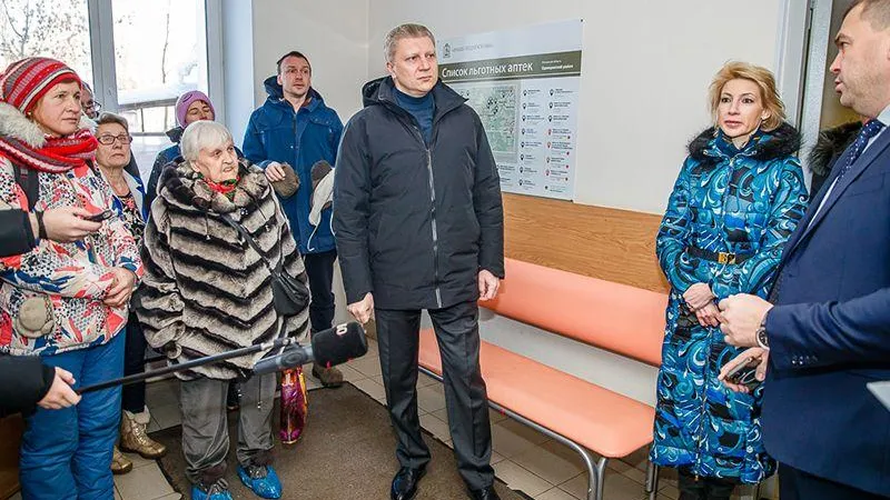 Глава Одинцова осмотрел Голицынскую поликлинику, где скоро начнется ремонт
