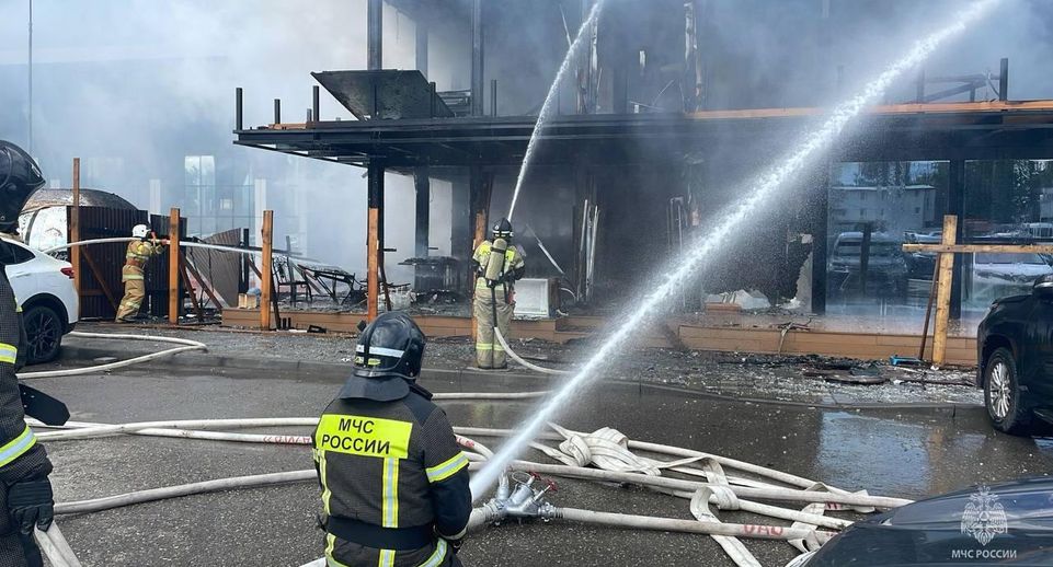 МЧС: огнеборцы локализовали пожар на стоянке перед аэропортом Минвод
