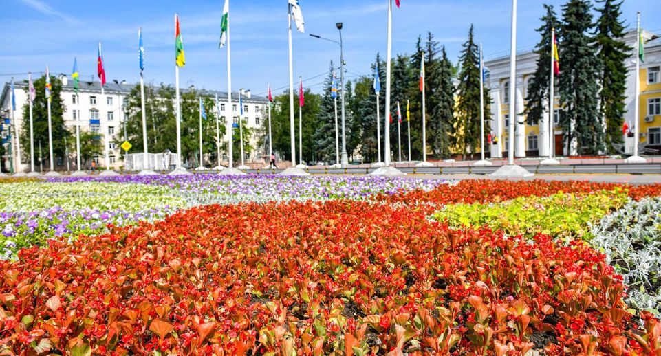 Свыше 100 тысяч цветов высадили на центральной площади в Химках
