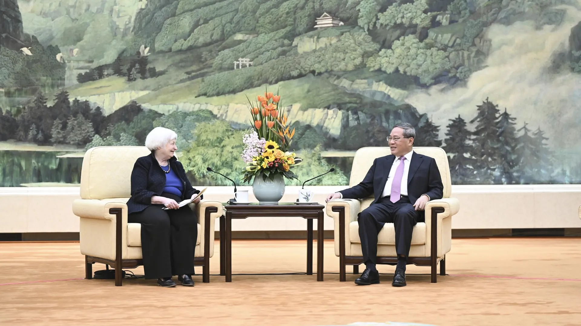 Джанет Йеллен и премьер Госсовета Китая Ли Цян