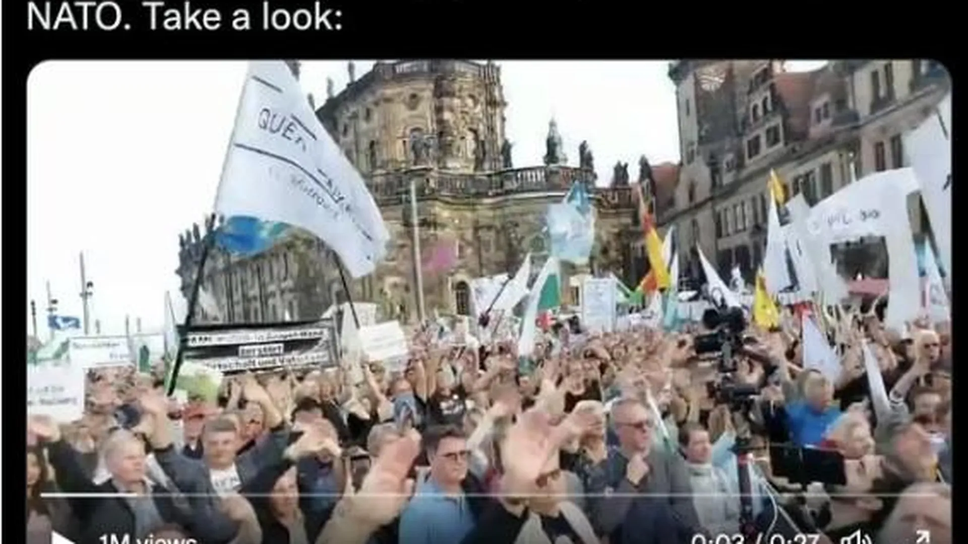 Акция протеста в Дрездене