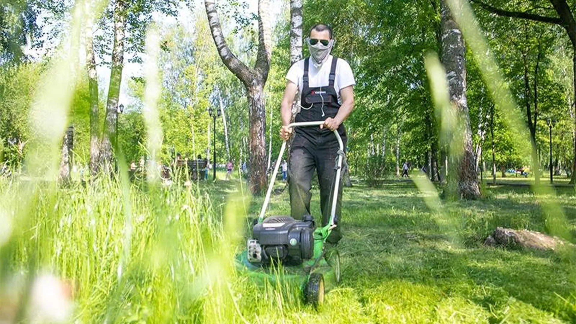 По газонам не ходить: как подмосковные коммунальщики ухаживают за зелеными насаждениями