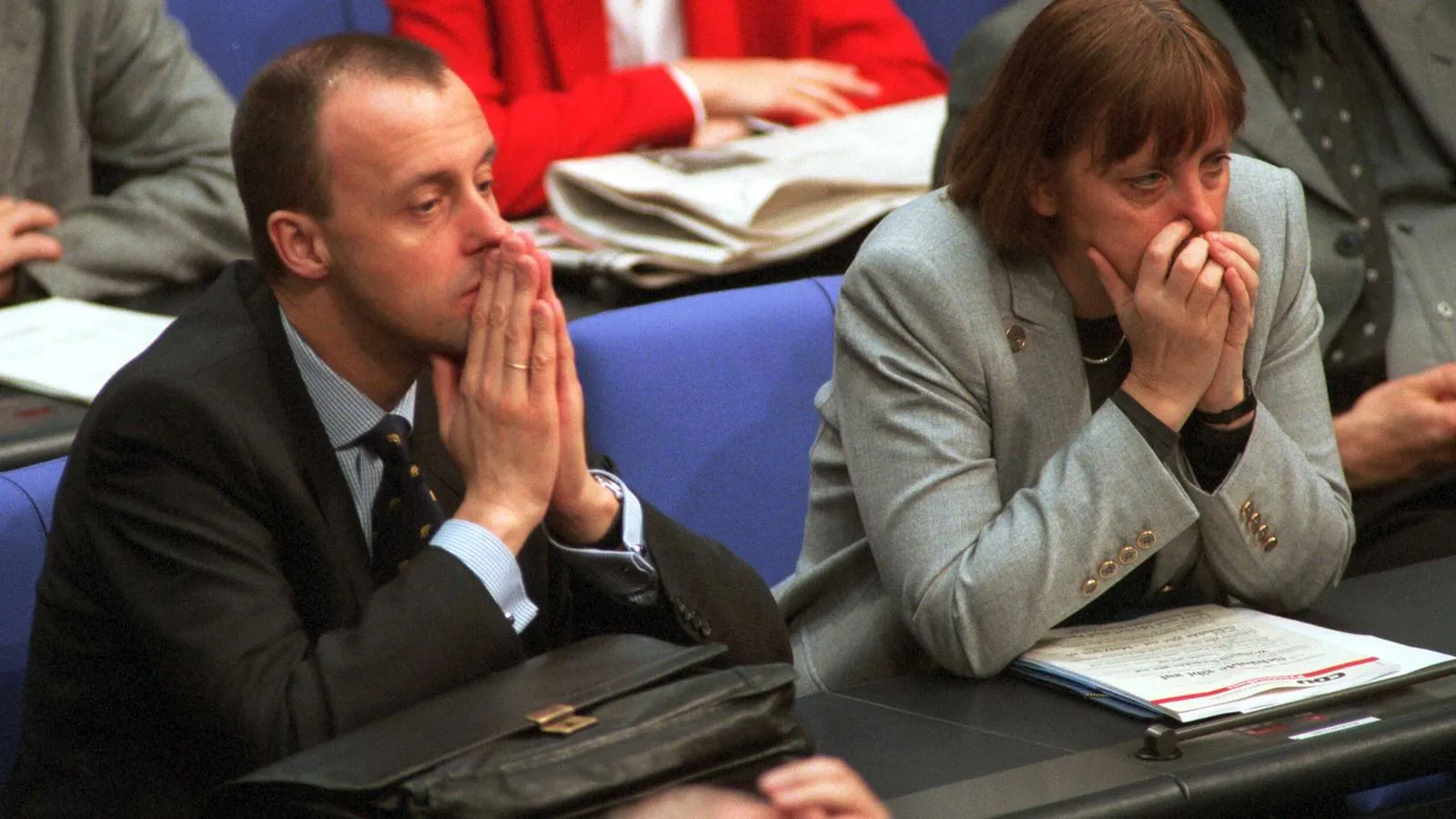 Фридрих Мерц и Ангела Меркель, Берлин, февраль 2000 года. Nicole Maskus via www.imago-imag