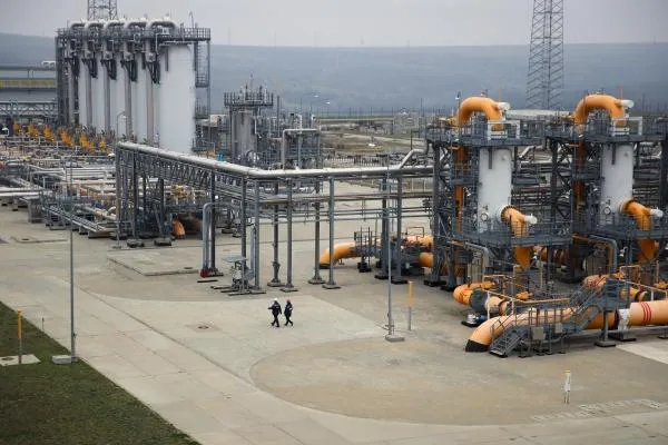 Компрессорная станция «Казачья», входящая в систему газопроводов для обеспечения поставок газа для «Турецкого потока».