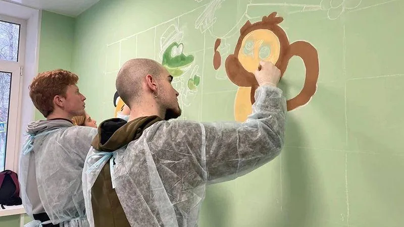 Пациенты детского отделения Пушкинской больницы станут лечиться в окружении героев мультфильмов