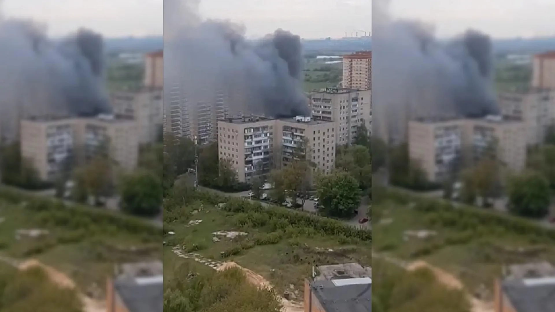 Пожар произошел рядом с многоэтажкой в подмосковном Лыткарино