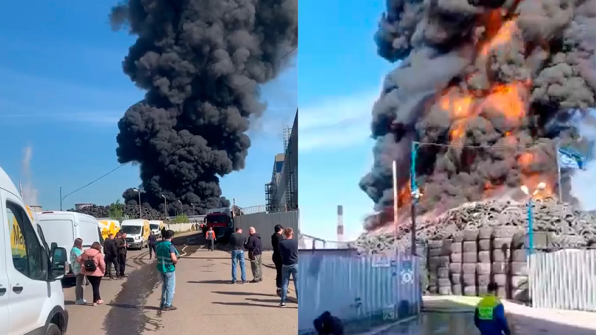 Выяснились новые подробности крупного пожара на складе в Дзержинском