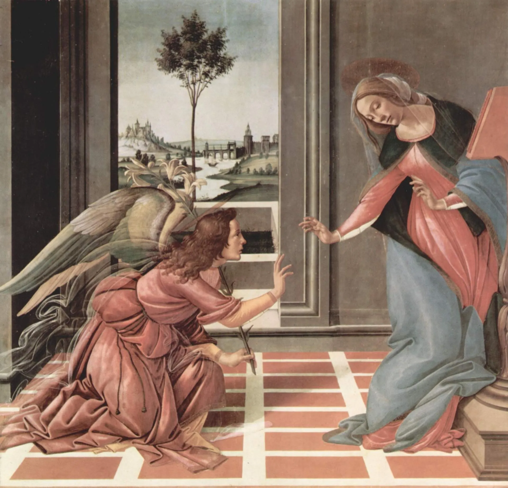Благовещение, Сандро Боттичелли, 1489-1490