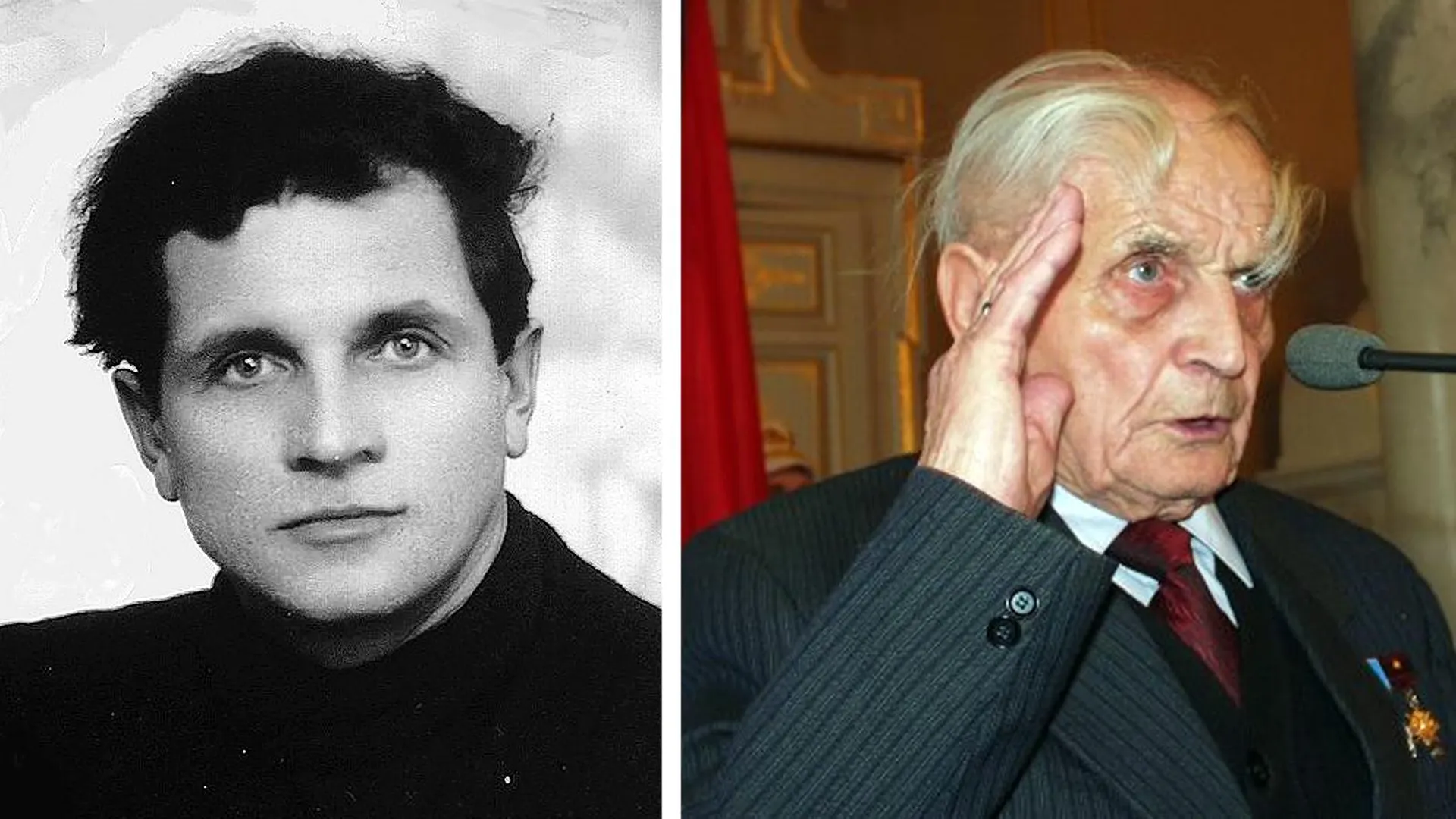 Василий Левкович в 1945 и 2008 годах