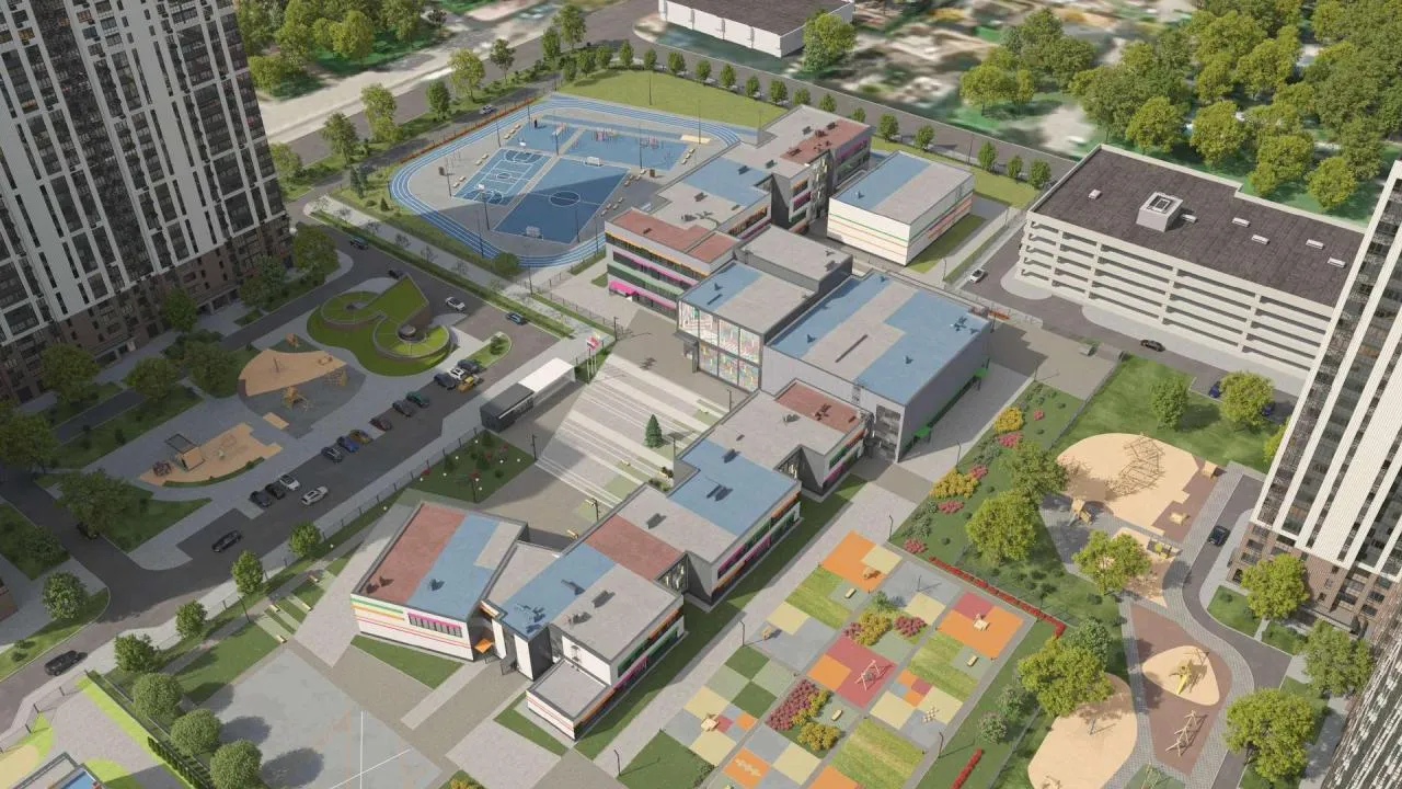 Школу на 1250 мест с фасадами по мотивам игры «Змейка» построят в Ленинском округе